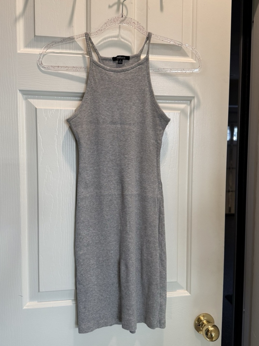 Ambiance Ribbed bodycon Mini Dress in Gray size Small, Like New